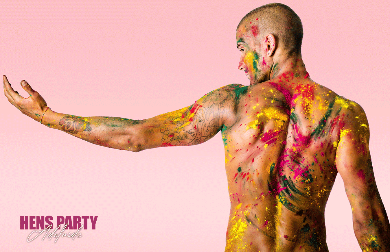 Paint on the Man hens party activity